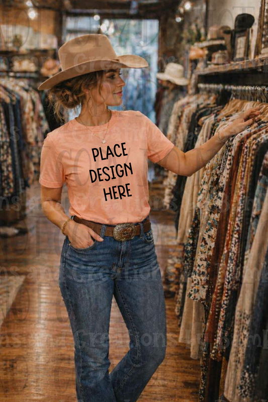 Western Mama Themed Apparel Mock Ups (Bella Canvas, Comfort Colors, and Gildan Brands)