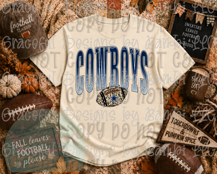 Tall Letter Mascots with Leopard Football Collection
