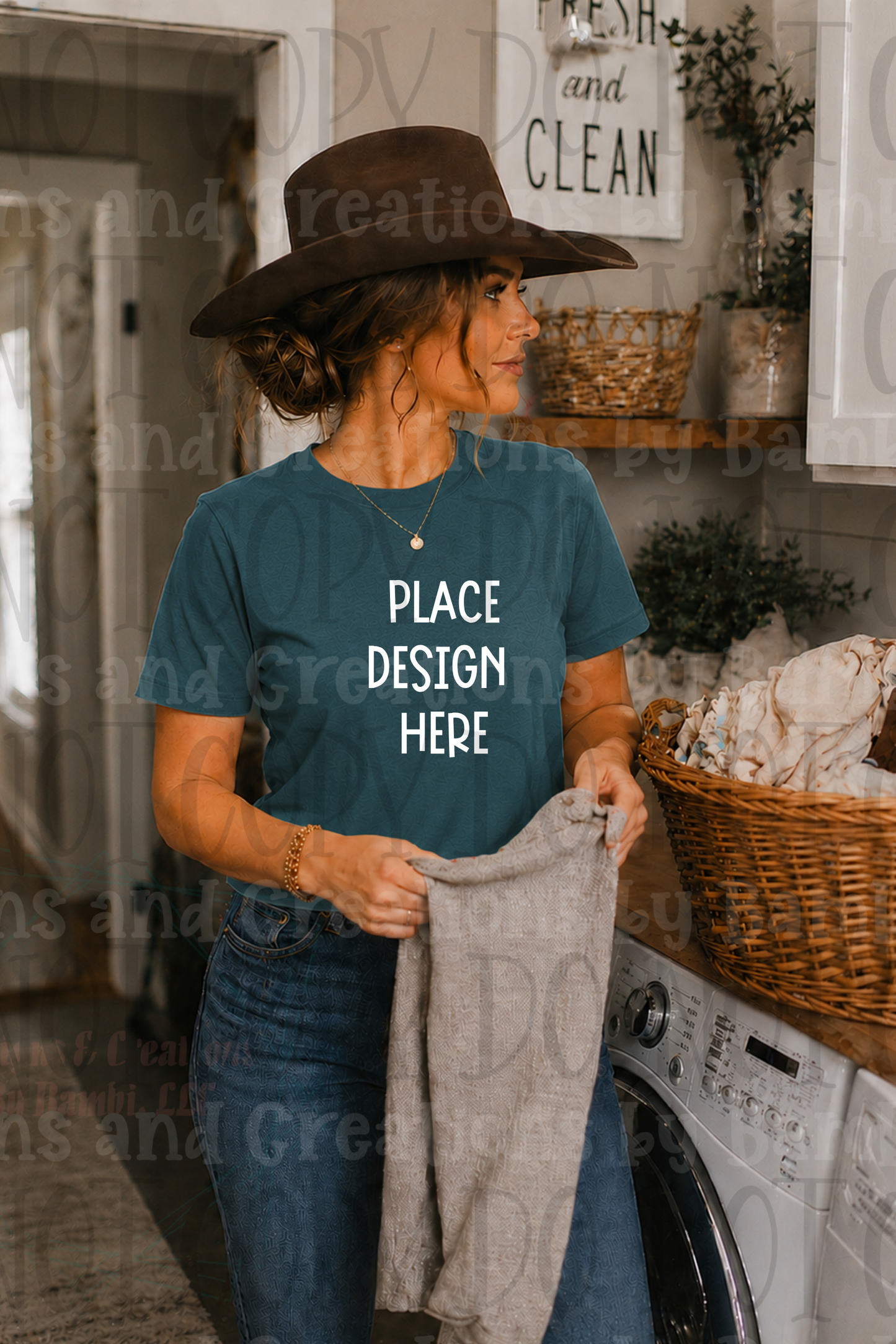 Western Mama Themed Apparel Mock Ups (Bella Canvas, Comfort Colors, and Gildan Brands)