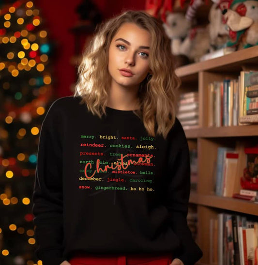 Colorful Christmas Typography