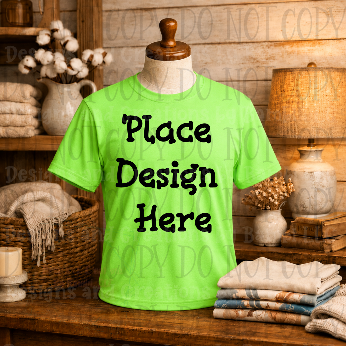 Variety of Western Style Themes and Scene Apparel Mock Ups (Various Brands)