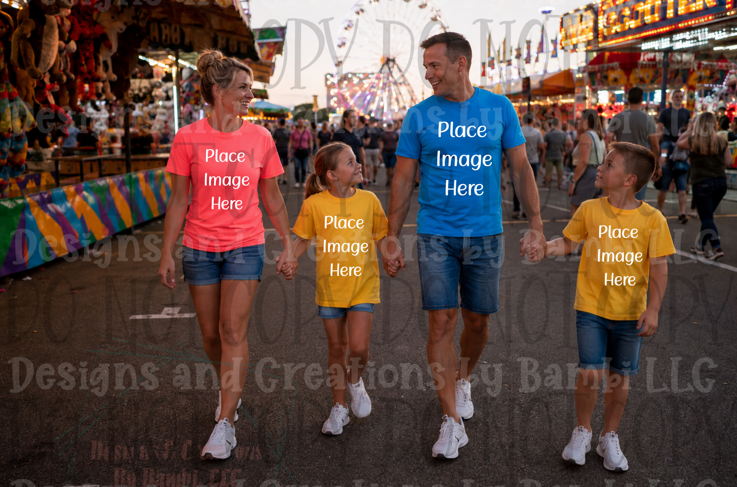 State Fair and Amusement Park Themed Apparel Mock Ups (Variety of Brands)