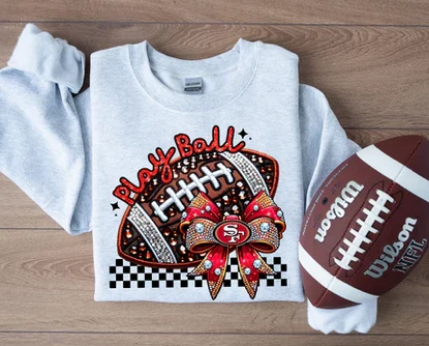 Faux Sparkles and Embroidery Football Collection
