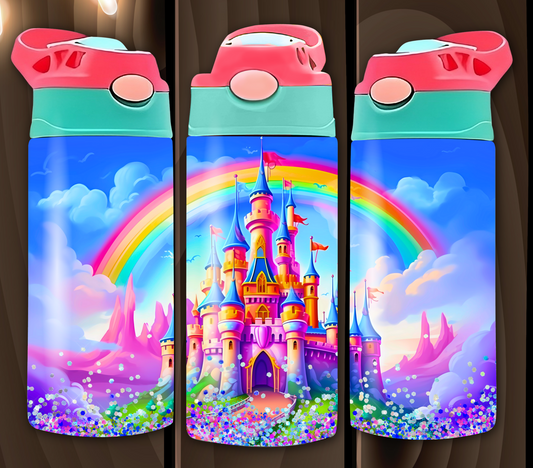 It's a Bright Day at the Castle 12 oz Flip Top Sublimation Tumbler
