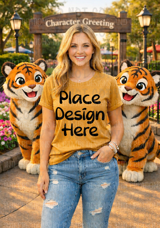 Theme Park with Animals Gildan Apparel Mock Ups