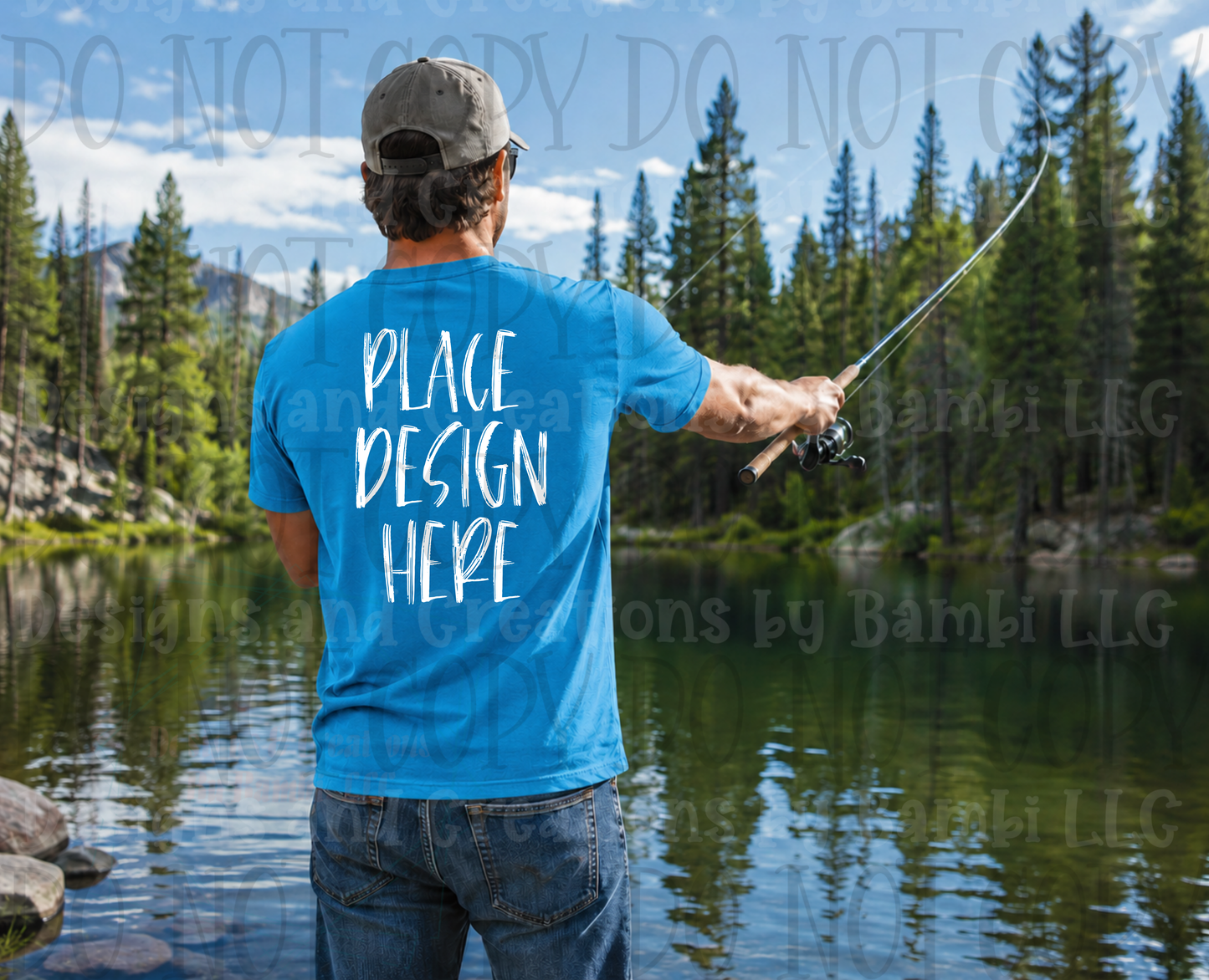 Variety of Father's Day Scene Apparel Mock Ups (Gildan Brand Only)