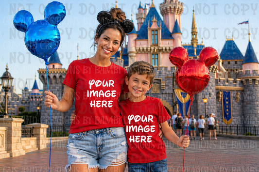 Disney Princess- Mommy and Me Gildan Apparel Mock Ups