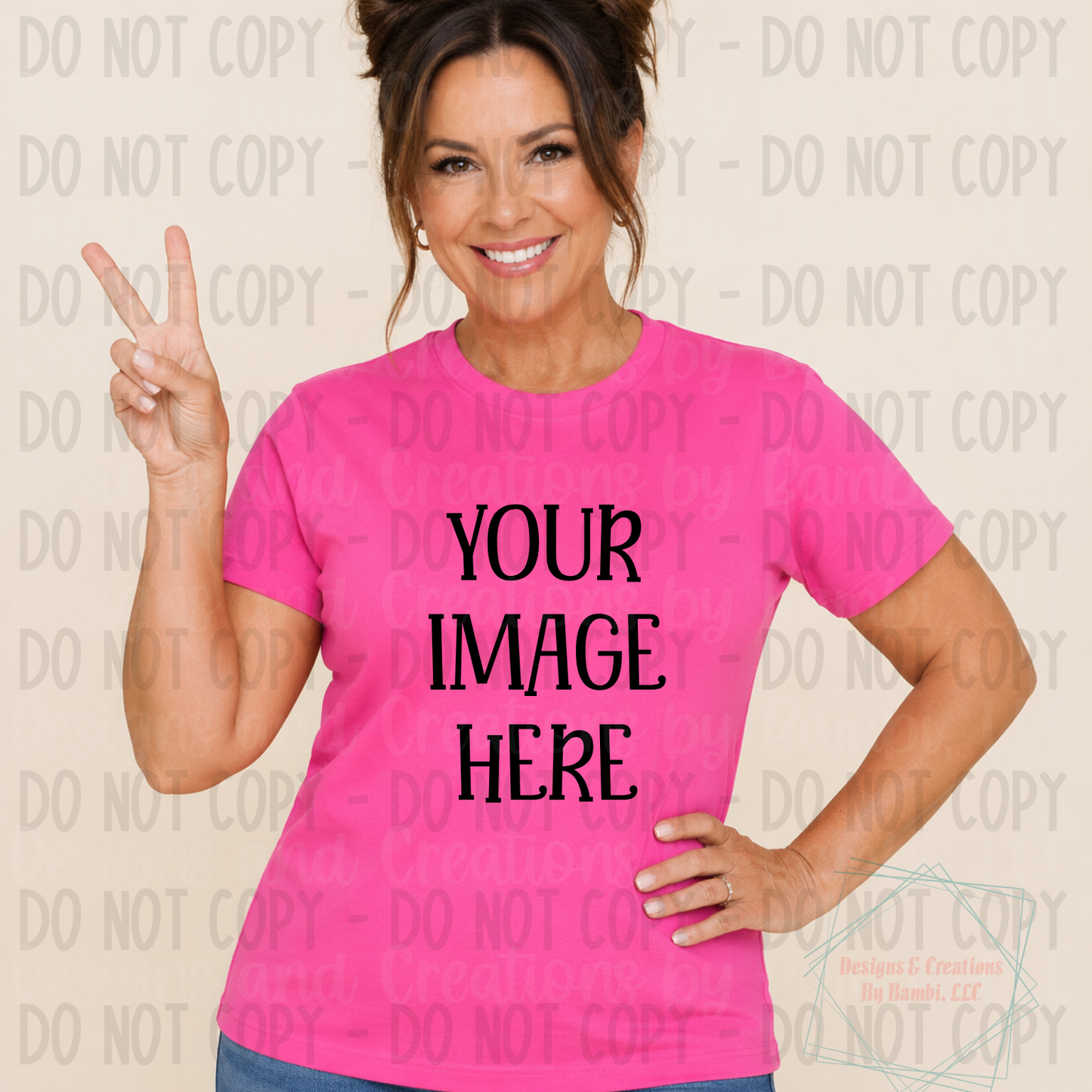 Generic Lifestyle with Peace Sign Gildan Apparel Mock Ups