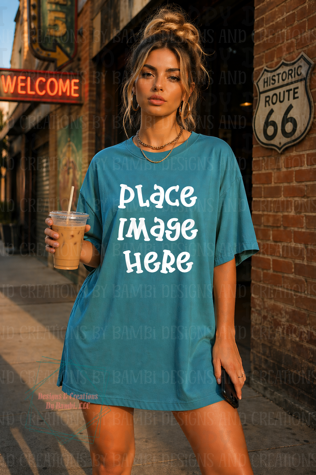 Boutique Themed Outdoor Lifestyle Scene Gildan Apparel Mock Ups