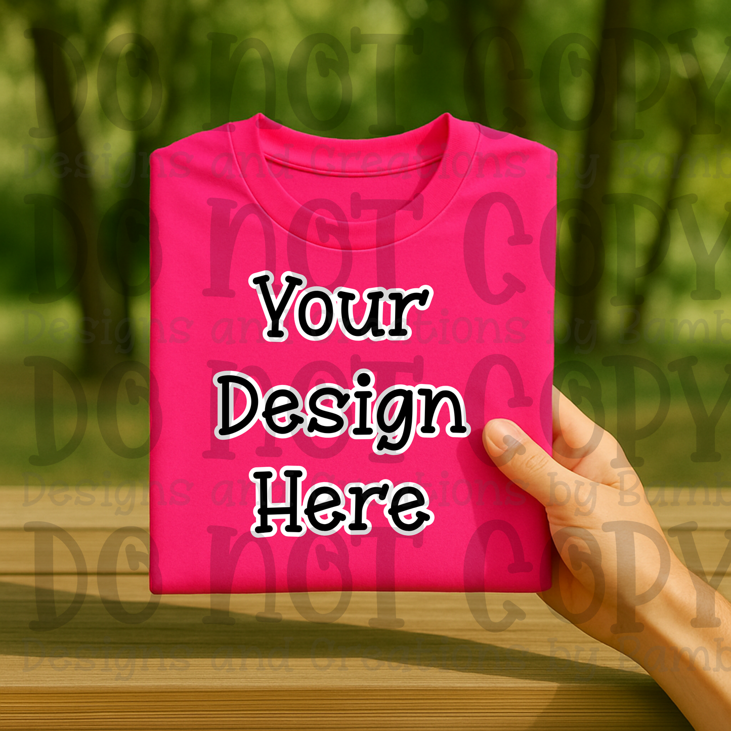 Lifestyle Holding Folded Tshirt Apparel Mock Ups
