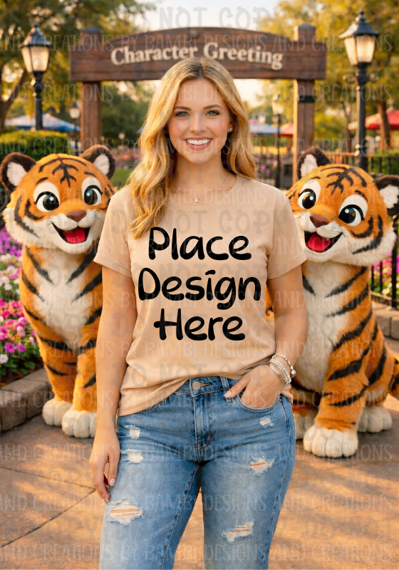 Theme Park with Animals Gildan Apparel Mock Ups