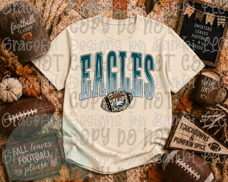 Tall Letter Mascots with Leopard Football Collection