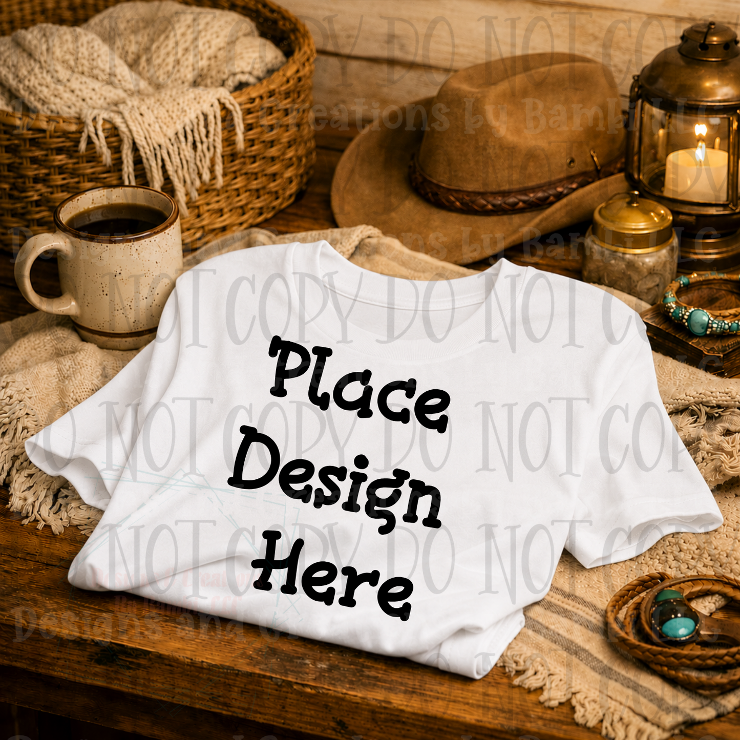 Variety of Western Style Themes and Scene Apparel Mock Ups (Various Brands)