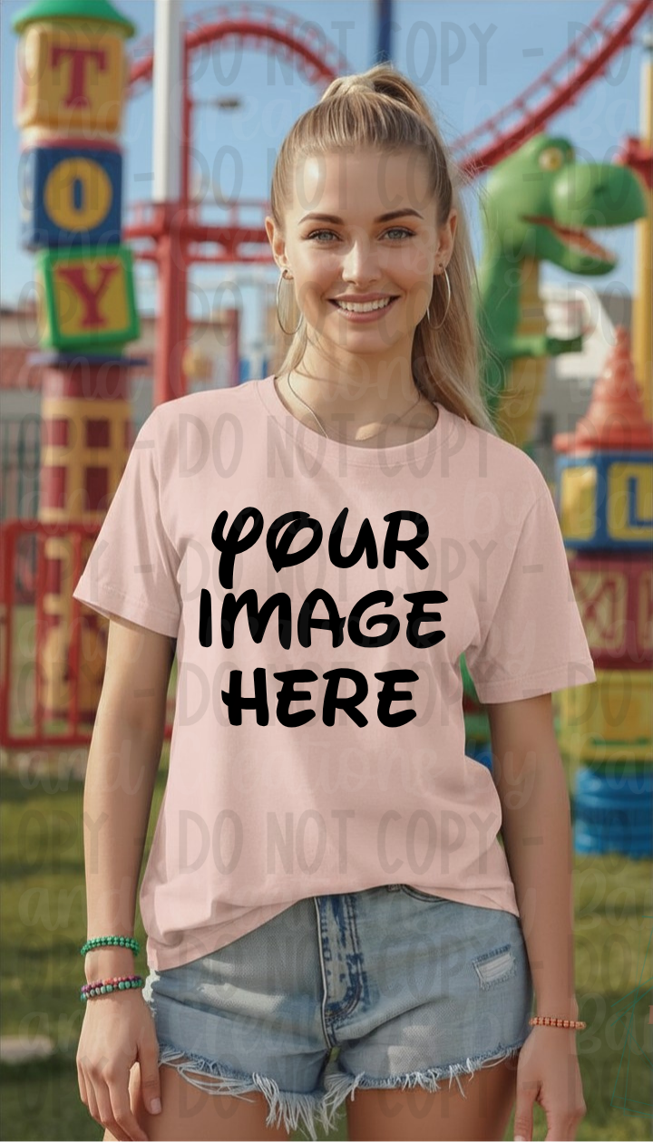 Toy Themed Park Gildan Apparel Mock Ups