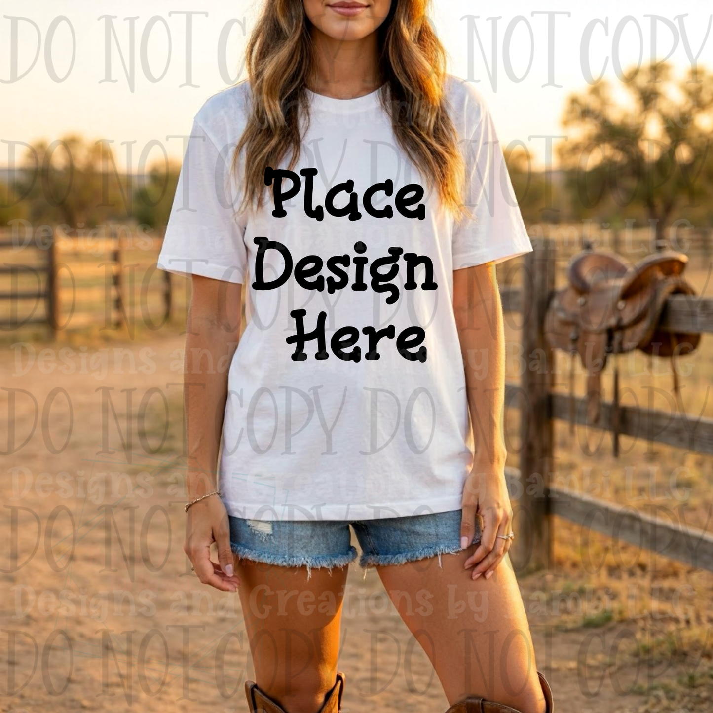 Variety of Western Style Themes and Scene Apparel Mock Ups (Various Brands)