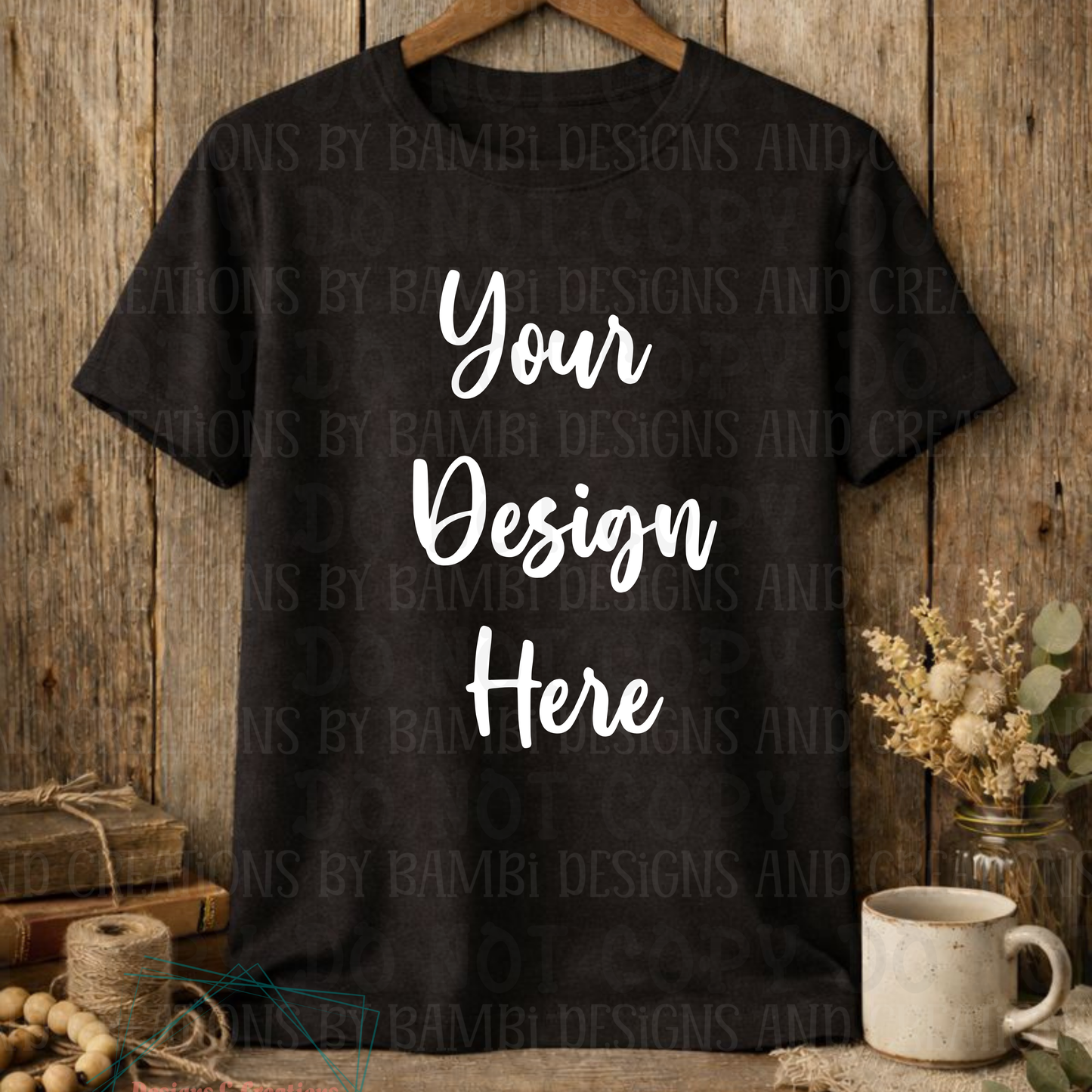 Rustic Hanging Tshirt Apparel Mock Ups