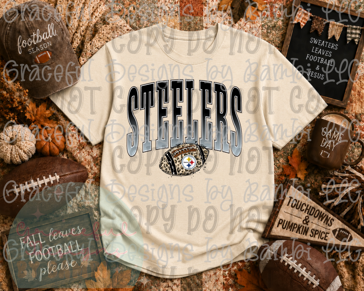 Tall Letter Mascots with Leopard Football Collection