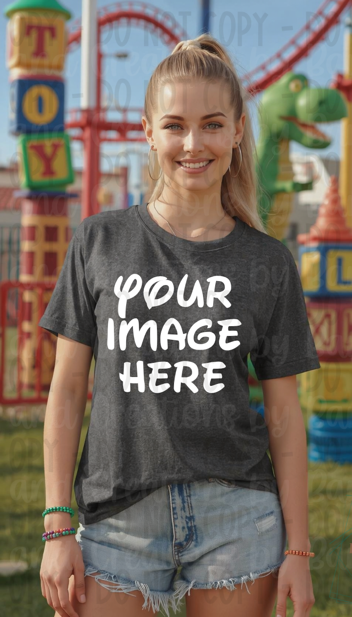 Toy Themed Park Gildan Apparel Mock Ups