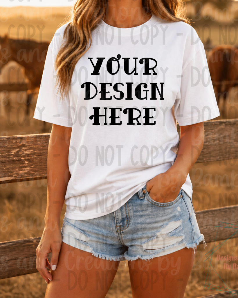 Western Themed Gildan Apparel Mock Ups