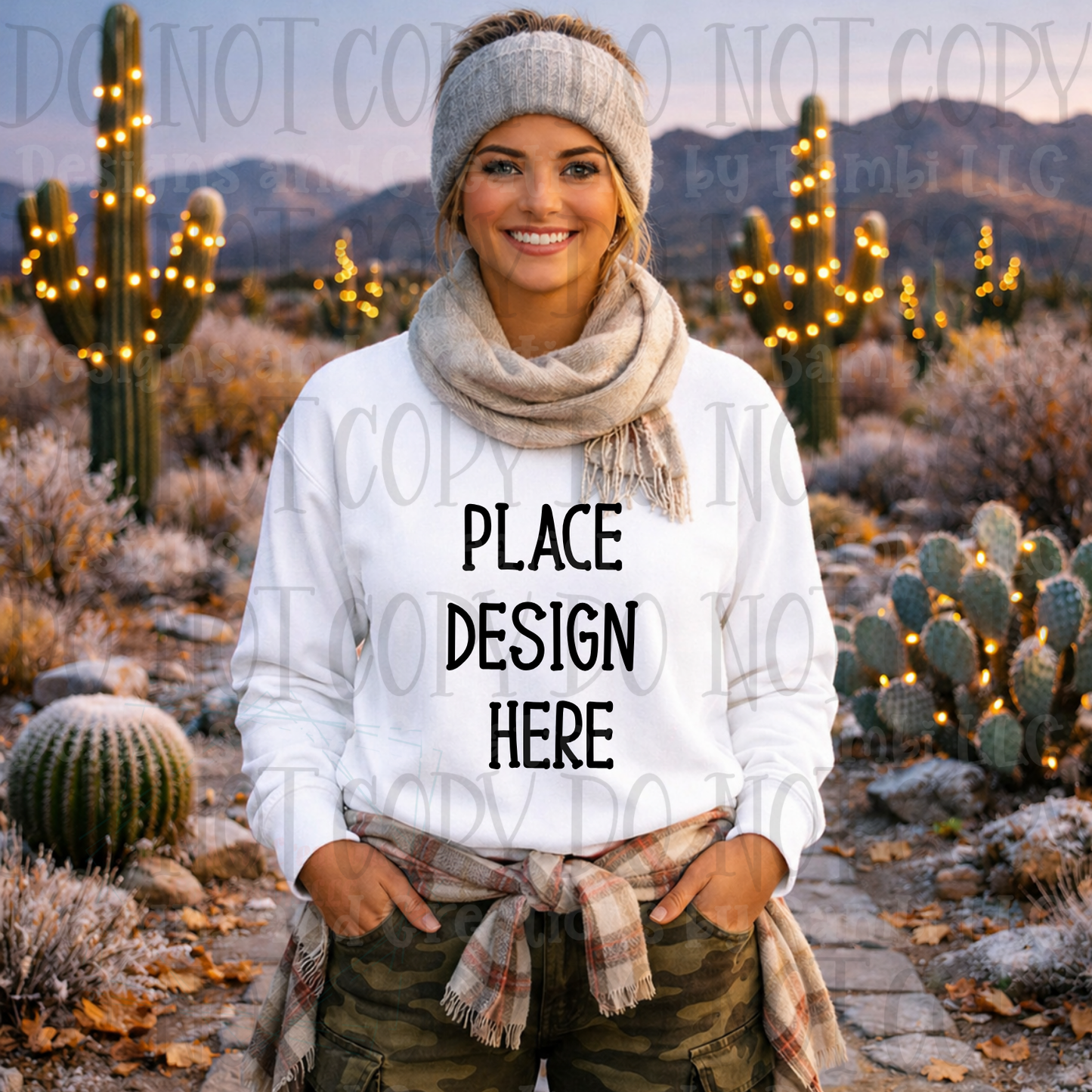 Desert Scene Apparel Mock Ups (Gildan Brand)