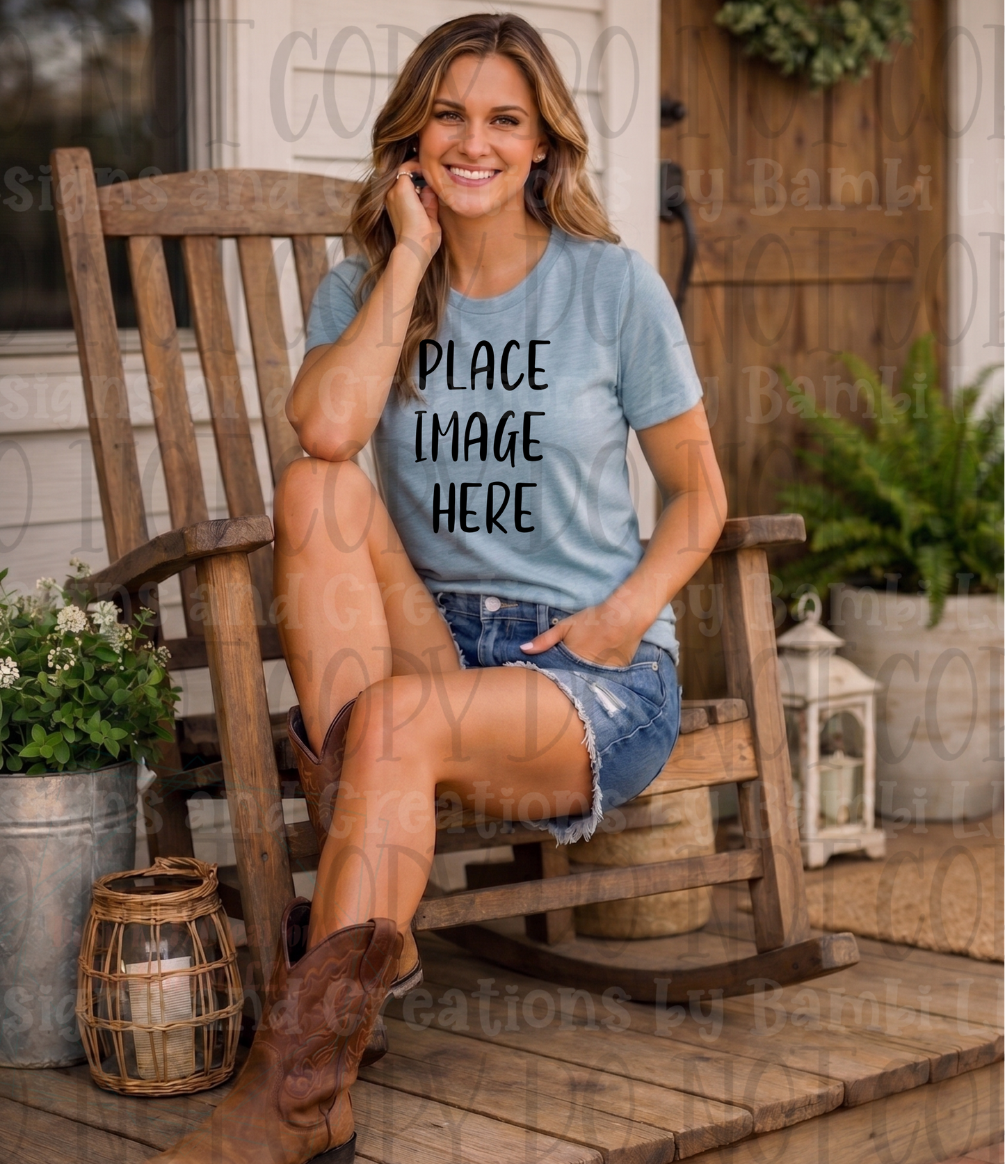 Western Mama Front Porch Sitting Apparel Mock Ups (Bella Canvas and Gildan Brand)