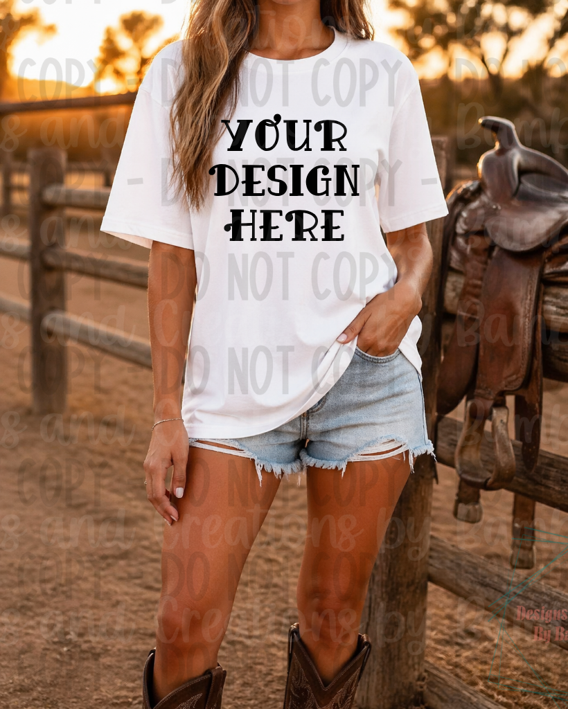 Western Themed Gildan Apparel Mock Ups