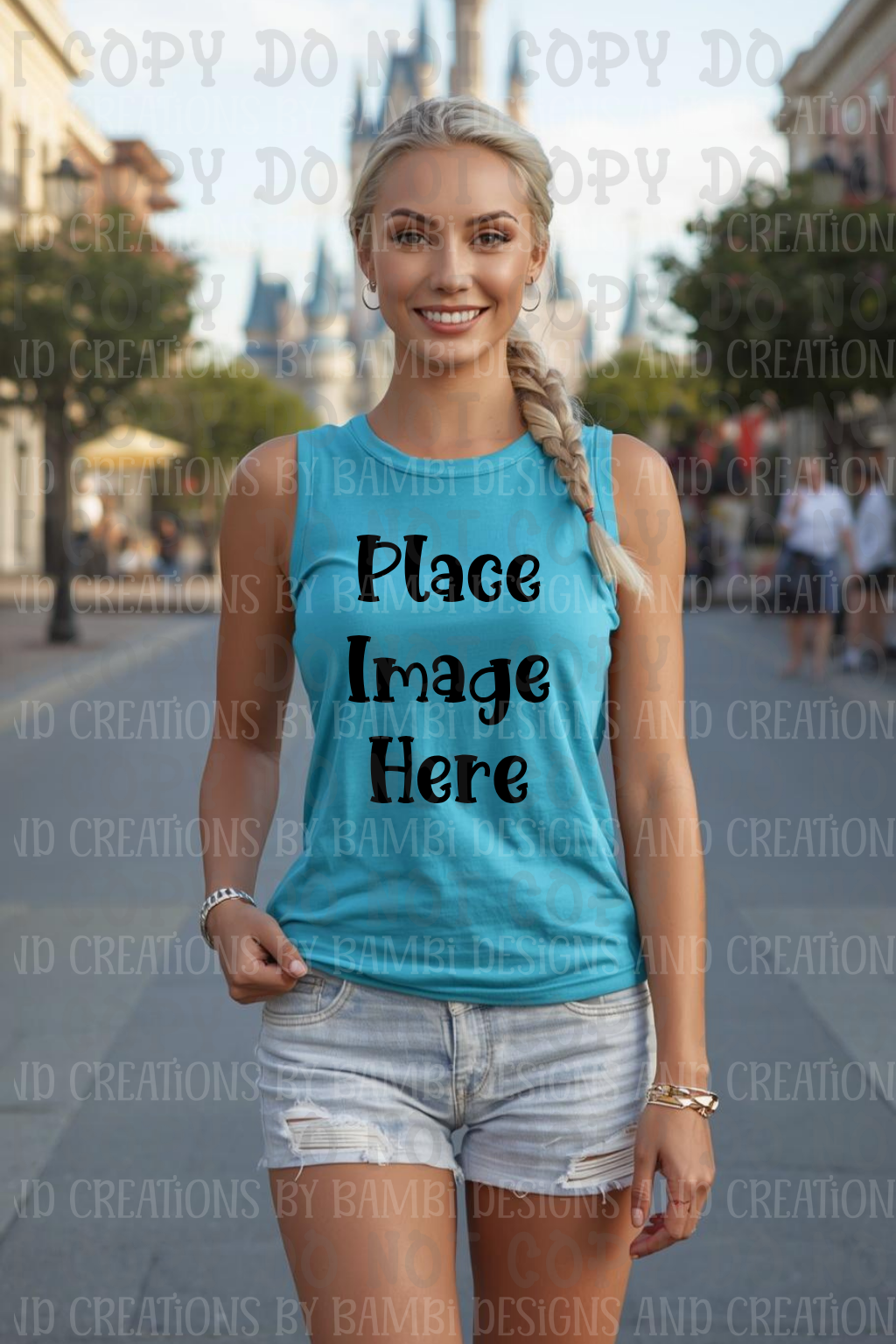 Variety of Theme Park Gildan Tank Top Apparel Mock Ups