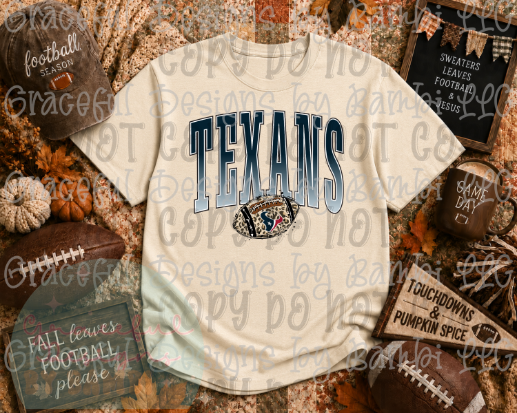 Tall Letter Mascots with Leopard Football Collection