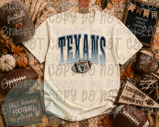 Tall Letter Mascots with Leopard Football Collection