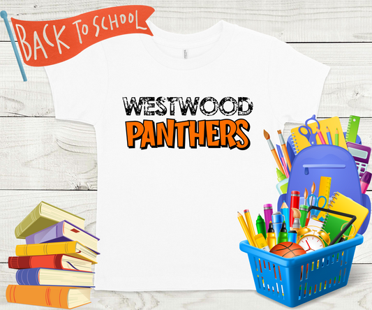 Westwood Panthers in Orange and Black