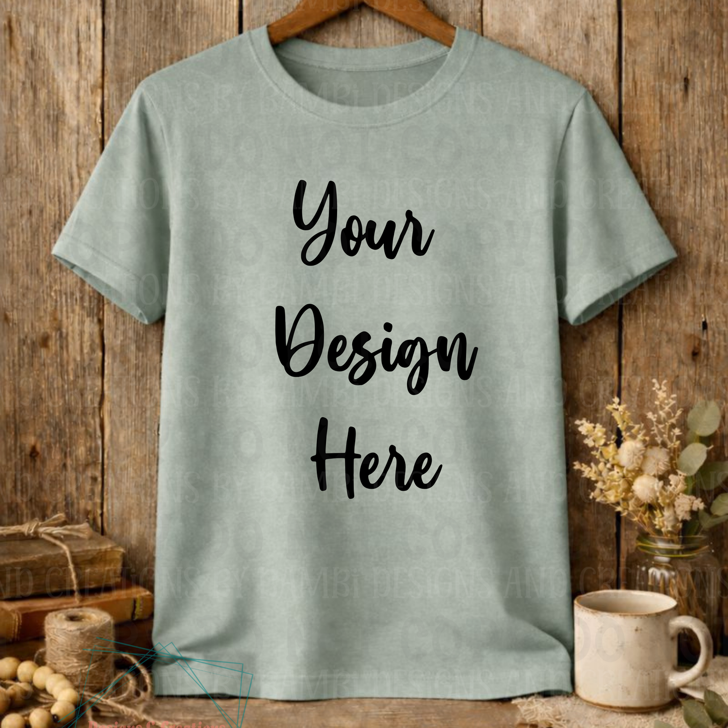 Rustic Hanging Tshirt Apparel Mock Ups