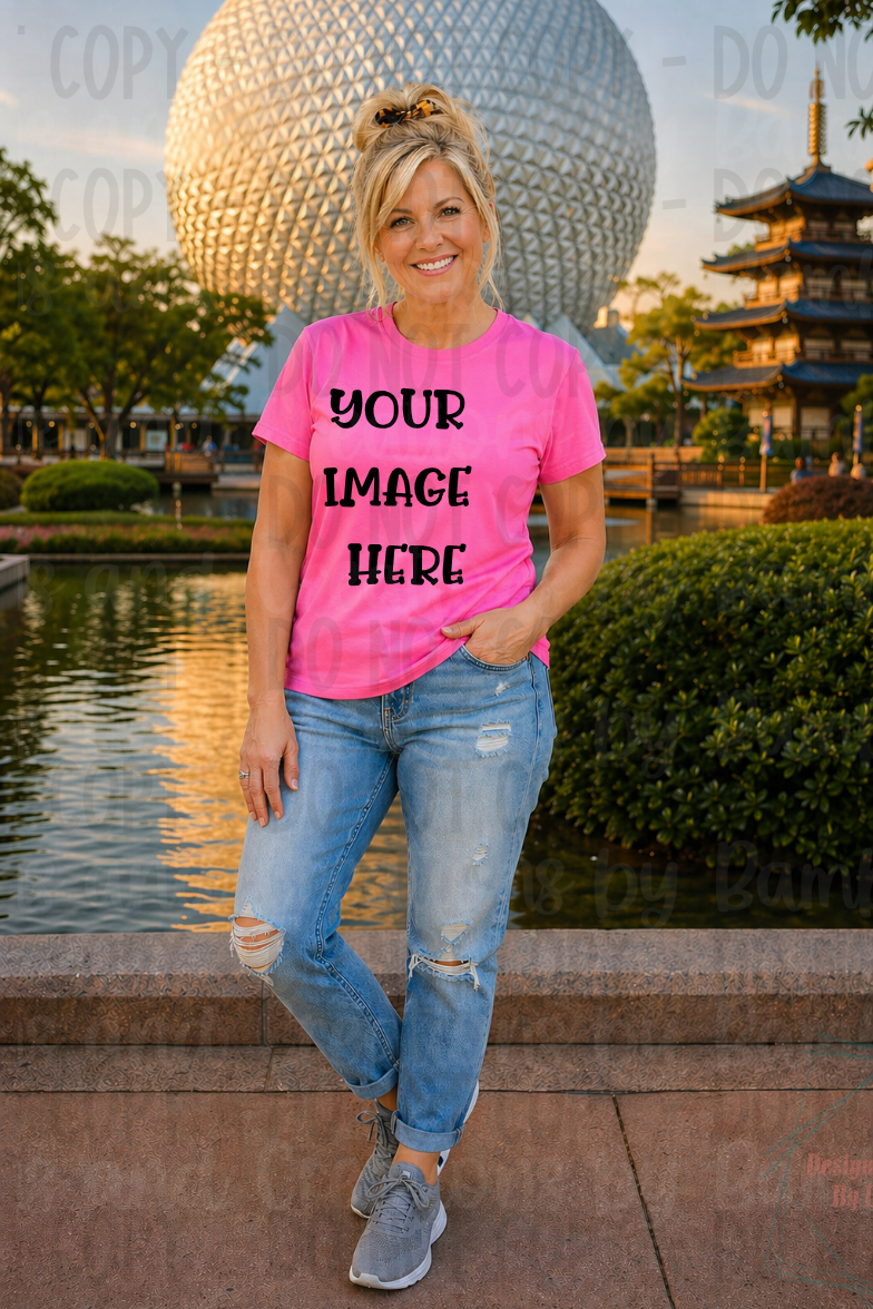 Variety of Theme Park Tshirt Gildan Apparel Mock Ups
