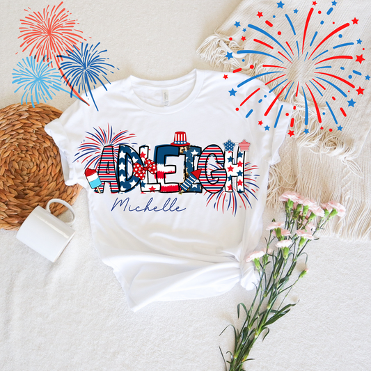 Custom Patriotic Name- Kid