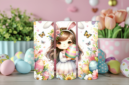 Adorable Easter Girl 20oz Sublimation Tumbler