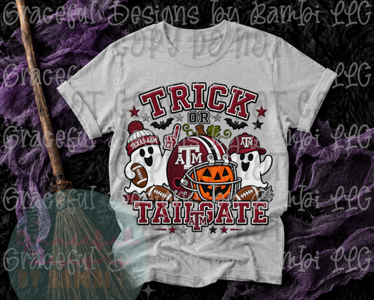 Faux Embroidery Trick or Tailgate Football Collection