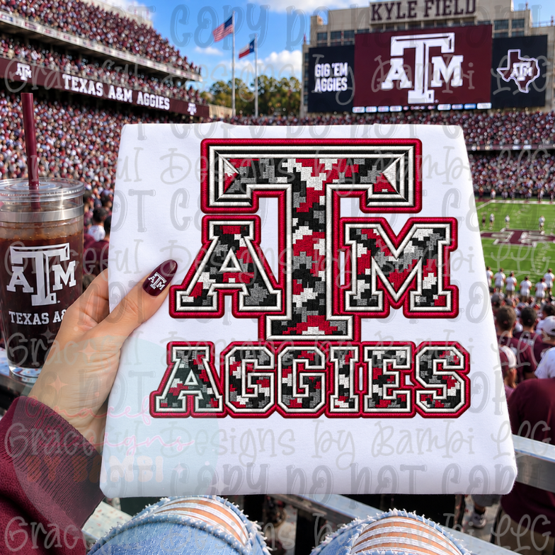 Faux Embroidered Football Team Mascots Collection
