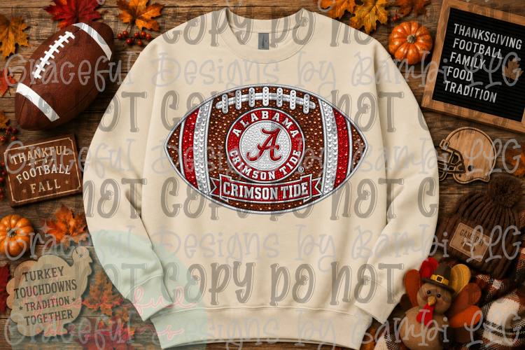 Faux Sequin Football Mascot Collection
