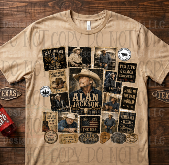 Alan Jackson Stamp Collage