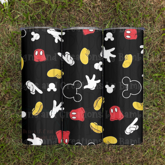All The Mouse Parts 20 oz Skinny Sublimation Tumbler