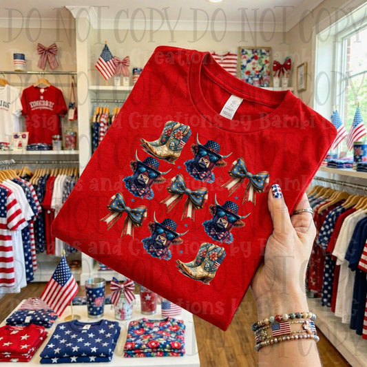 America Coquette Bow 4th of July