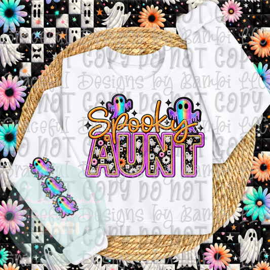 Faux Embroidered Spooky Title with Sleeve Collection
