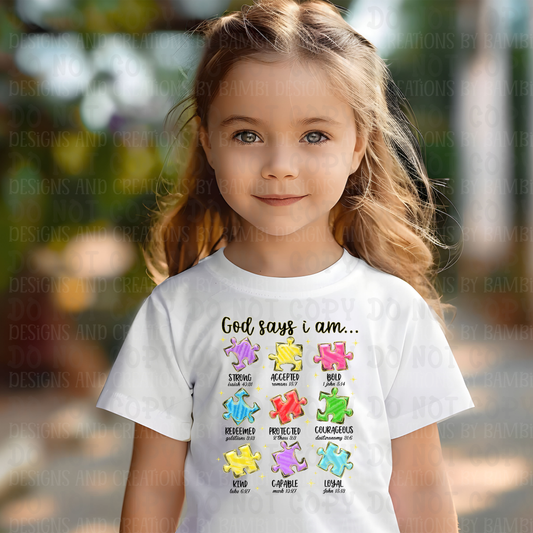 Autism God Says I Am Black Font