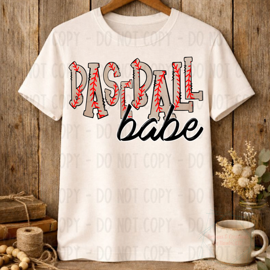 Baseball Babe in Baseball Font