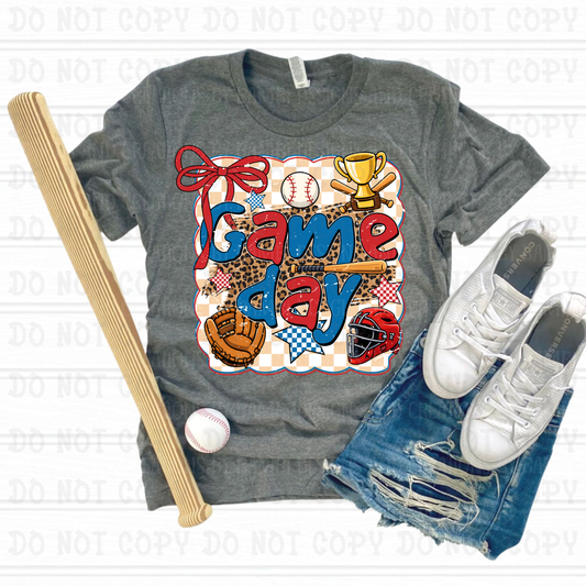 Baseball Game Day Leopard