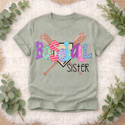 Baseball Sister with Bats
