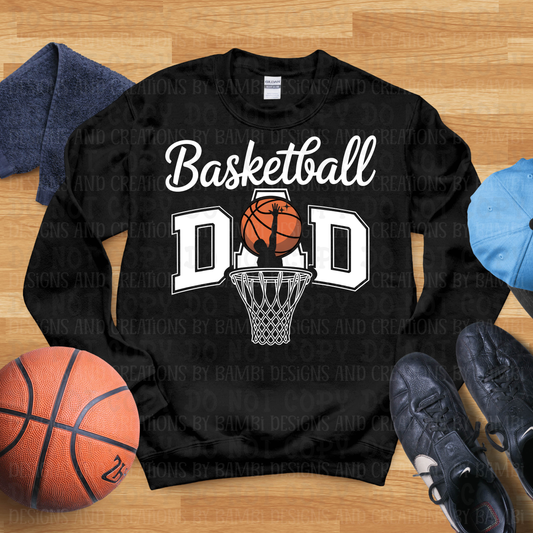 Basketball Dad in White Font