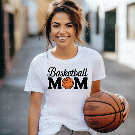 Basketball Mom Varsity Black Font