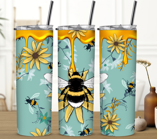 Bee And Honey 20 oz Skinny Sublimation Tumbler