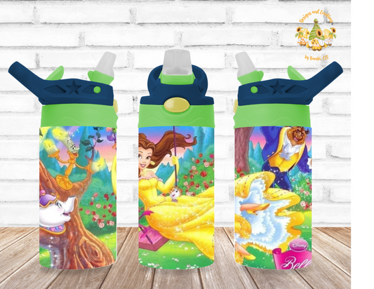 Belle Swinging in the Forest 12oz Flip Top Sublimation Tumbler