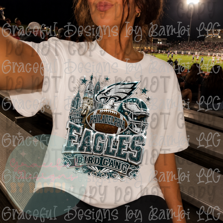 Faux Glitter Glitzy Football Collection